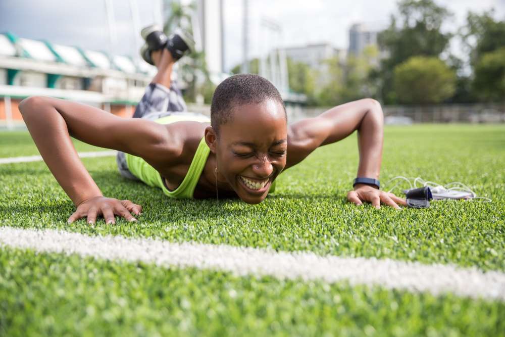 Girl trying her push up