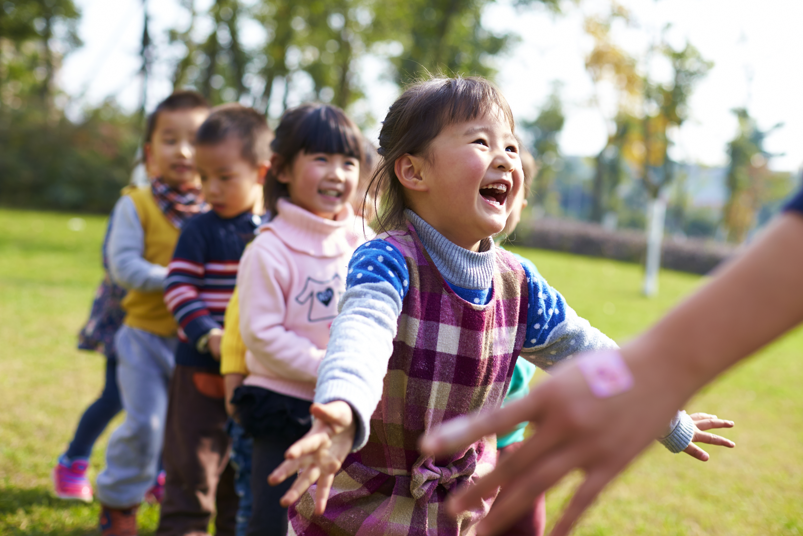 Kids playing in the ground