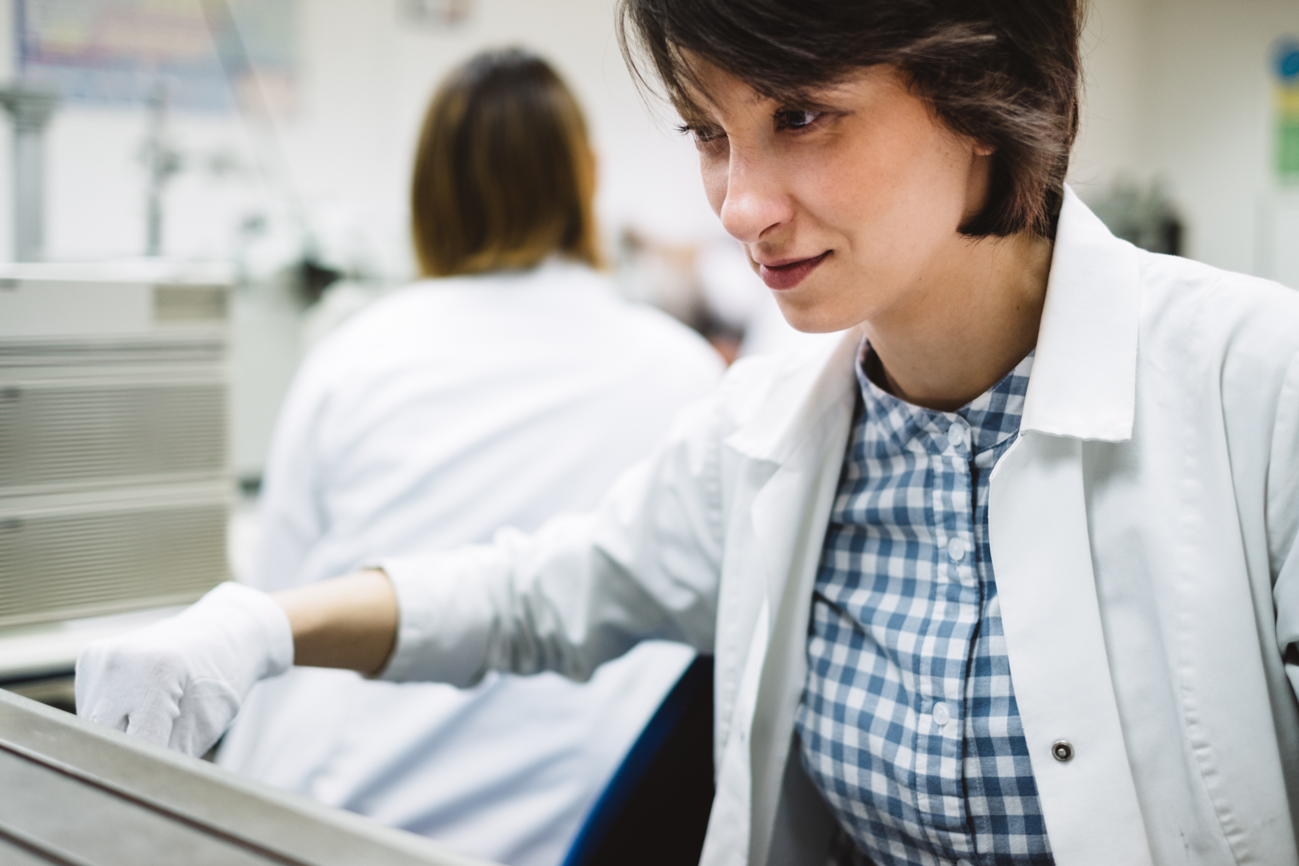 A healthcare professional in lab