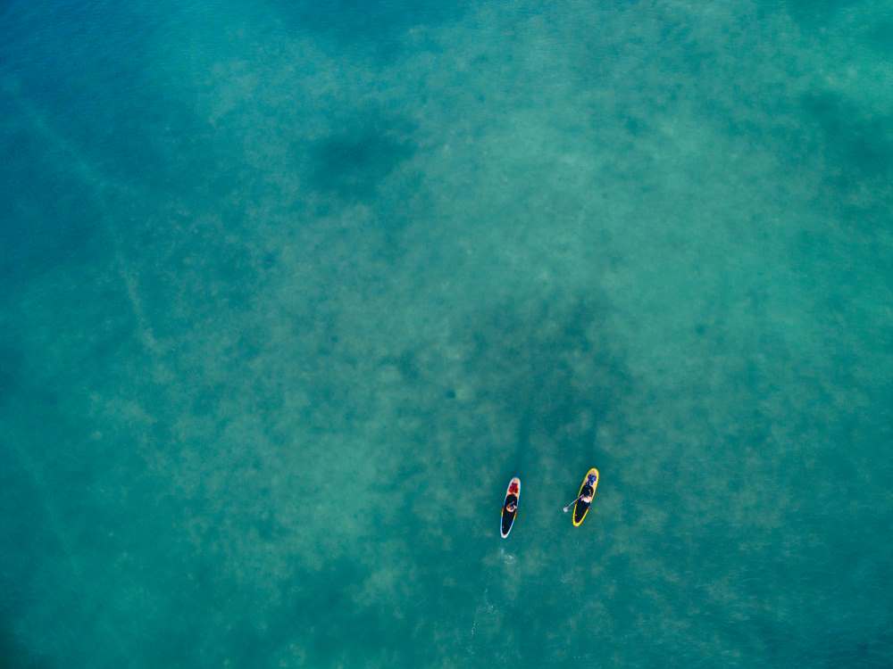 Kayaking in the sea