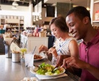 Couple enjoying healthy breakfast