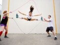 Girl doing acrobatics
