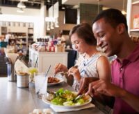 Couple enjoying healthy breakfast