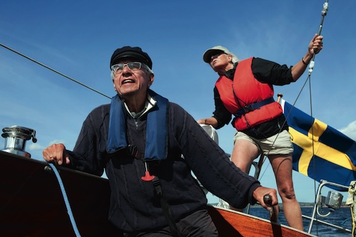 Two men on the boat